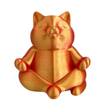 Glasses Holder Stand for Desk Resin Cats Statue-Red Gold S