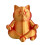 Porte-lunettes en forme d'animal, Statue de chat en-Or rouge S 1