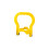 Slip Resistant Plastic Grips for Secure Bucket-Yellow 1pcs 1