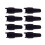 Pack de 8 bouchons en silicone conviviaux, option de-Noir 1