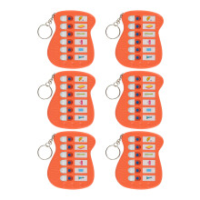 Bright Task Completion Board 6PCS Interactive Visual-tangerine
