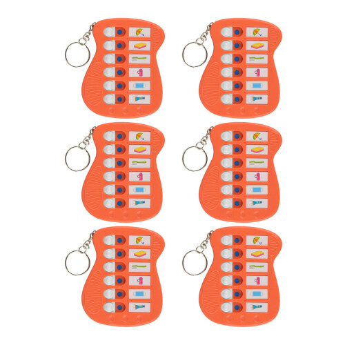 Bright Task Completion Board 6PCS Interactive Visual-tangerine