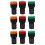 Red, Yellow-Green Light Lamp 22 mm LED  Display Panel AC 220 V 9 Pcs 1