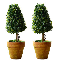 Artificial Boxwood Grass Small Fake Plant with Potting-2 1