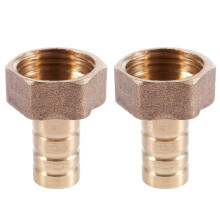 2pcs 12mm Hose Barb 1/2BSP Female Thread Quick Joint Connector Adapter Gold