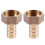 2pcs 12mm Hose Barb 1/2BSP Female Thread Quick Joint Connector Adapter Gold 1