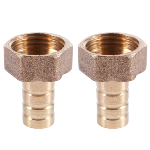 2pcs 12mm Hose Barb 1/2BSP Female Thread Quick Joint Connector Adapter Gold