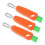 3PCS effiziente Karotten-Design-Bürste für 1