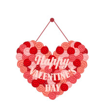 Handgefertigter Papieraufhänger zum Valentinstag, für den-Style4