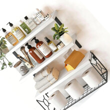 Rustics Decorative Floating Shelves For Bathroom Wall Decoration