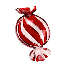 Glazen snoepschotel, kerstschotel voor dessertborden,-Rood