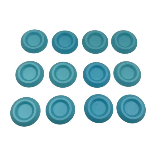 Packung mit 12 flexiblen ABS-Insektenfutterschalen mit-Blau