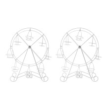 2X Soporte de la Magdalena Pasteleria Rotativa Fiesta Soporte para Pastel de Suministros para 8 Tazas Rueda de la Fortuna Cocina Casa