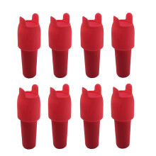 Pack of 8 Multiple Color Silicone Wine Stoppers Including-Red