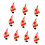 Set of 10 Piece Durable Polyester Table Flags Feature-Canada 1