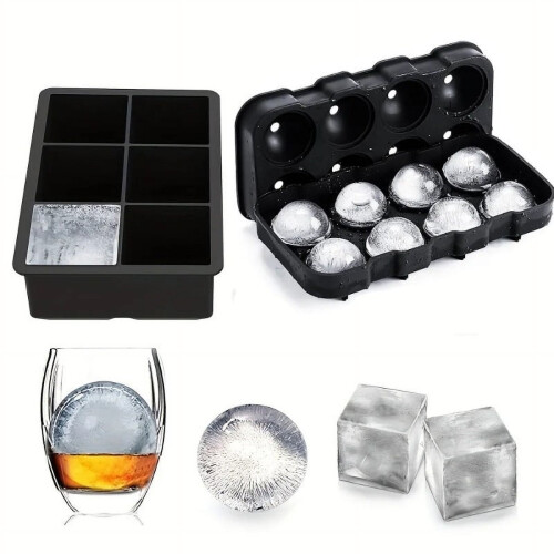 4/6/8Grid Ice Ball Maker Σιλικόνης Καλούπι Παγάκι Δίσκος DIY Καταψύκτης Παγομηχανή Κουζίνας 1