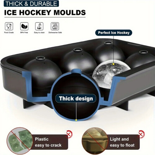 4/6/8Grid Ice Ball Maker Σιλικόνης Καλούπι Παγάκι Δίσκος DIY Καταψύκτης Παγομηχανή Κουζίνας 2