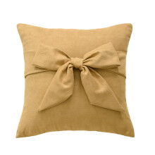 Home Decoration Essential Bowknot Pillow Cover-Champagne