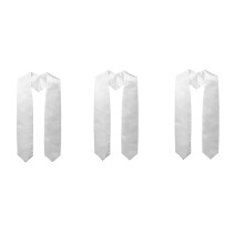 1Pc/3Pcs Formal Occasion Stole Sash For Academic-White 3