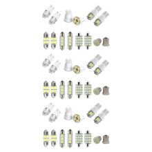 42X White LED Car Interior Inside Light Dome Trunk Map License Plate Lamp Bulbs