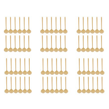 72Pcs/Set Forme Ronde Cuillere A Cafe En Acier Inoxydable  Cuilleres A Cafe Dessert Sucre Cuillere Cuillere A Creme Glacee Accessoires de Cuisine