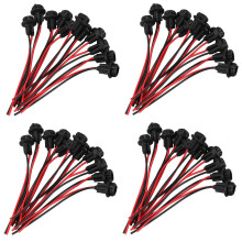 60X T10 W5W 168 194 Lamp Holder Socket Glass Base Lamp Socket DIY, Black