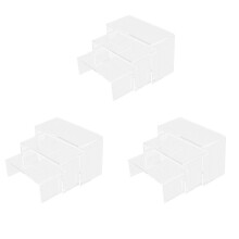 9x Supporto per Espositore da 3 Livelli in Acrilico Trasparente Supporto Montante Vetrina Gioielli Cosmetici Collezione di Trucco Espositore per