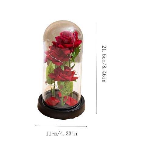 Lampka nocna LED Preserved Rose 8,5 cala 1