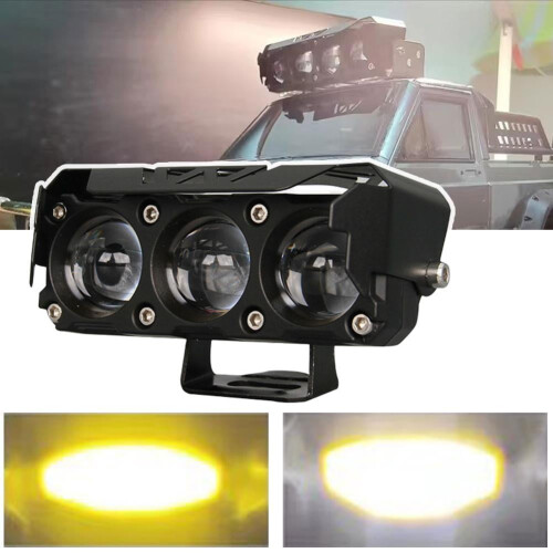 LED κίτρινα/άσπρα φώτα ομίχλης οδήγησης μοτοσικλέτας διπλού χρώματος, αδιάβροχος 2