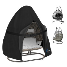 SIRUITON ?200*230cm,420D Reinforced Patio Double Seat Hanging Egg Chair Cover,Double Seat Cocoon Swing Egg Chair Cover Waterproof with Zipper,Heavy