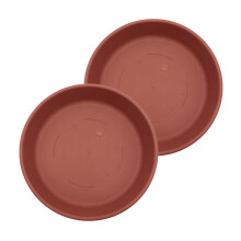 The HC Companies Flower Pot Saucers - Plastic Plant Saucer for Outdoors & Indoors - Traditional Design Plant Pot Trays for Water Drainage - Durable &