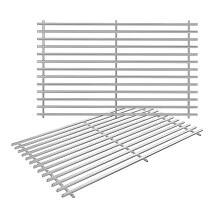 GFTIME 7522 38 x 28.6cm Cooking Grate for Weber Spirit E200 E210 S200 S210 with Side Burner Knobs, Stainless Steel Grill Grids for Genesis Silver A,