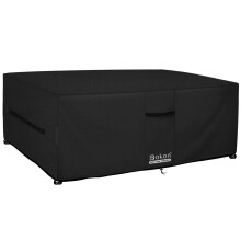 Dokon Garden Furniture Covers Waterproof Heavy Duty Oxford Fabric Patio Table Cover with Air Vents, Windproof Anti-UV Outdoor Rattan Sofa Table and