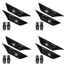 3X Feu de Phare Latéral de Lentille Teinté Fumée W / LED pour 2016-19 JDM