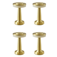 4X Touch LED Rechargeable Table Lamp Dining Table Hotel Bar Table Lamp Outdoor Small Night Lamp Decorative Gold