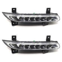 2X Car Front Right LED DRL Fog Light for  Fluence 2014+ Auto Driving Lamp Daytime Running Light Bumper Lamp