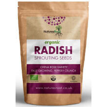 Natures Root Organic Radish Sprouting Seeds 1kg (China Rose) - Superfood | Non GMO | Microgreen Sprouts | Garden Planting | Vegetable Gardening