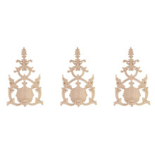 3X Gumowe RzeźBione w Drewnie Aplikacja Meble w Stylu Vintage  Decor H