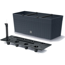 Prosper Plast DRTC500-S433 51.4 x 19.2 x 18.6 cm "Rato" Case Flowerpot - Anthracite