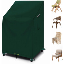 RICHIE Garden Stacking Chair Cover - Waterproof Reclining, Patio Chairs 68x96x110/150cm, Anti-UV 600D All-Weather, Outdoor Furniture Cover Green