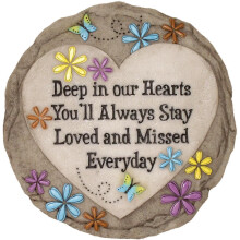 Spoontiques - Garden D?cor - If Love Could Have Saved You Stepping Stone - Decorative Stone for Garden