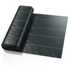 Velway Weed Control Membrane Heavy Duty - 2x25M Weed Control Barrier Fabric Landscape Ground Cover for Artificial Grass Patios Paths Flower Beds -