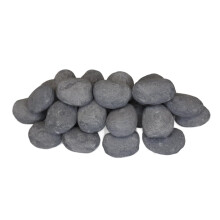 The Stove Wizard Gas Fire Replacement Pebbles Coals 20 Large Grey Ceramic Pebbles for Gas, LPG, Bio Ethanol and Electric Fires. Approximate size 70mm