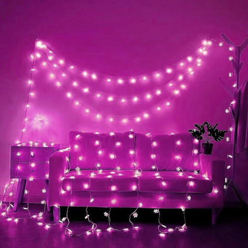 Φωτιστικό Snowflake, LED Fairy Light με τροφοδοσία USB για Χριστουγεννιάτικα Γάμου, Γενέθλια, 2