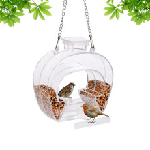 SUQ I OME Wild Clear Window House Bird Feeders for Viewing,with Strong Suction Cups, Mounted, Acrylic See Through for Cardinals, Blue Jays, Finches