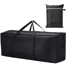 Garden Furniture Cushion Storage Bag COOSOO Waterproof Outdoor Heavy Duty Oxford Fabric Handbag with Handles for Patio Seat Pads Protector Cushion