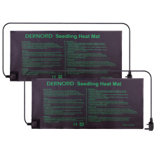 DERNORD Seedling Heat Mat Plant - 18W 2 Pack Heated Propagators for Plants Chilli Kombucha Grass Seed Indoor Garden Shed Greenhouse Heating Pad