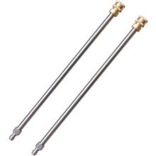 YUET 2Pcs Pressure Washer Extension Wand, Extension Lance (17"/45cm) 1/4 Inch Quick Connect, Washer Elbow Rod Water Pumps Kit 4000 PSI (Straight Set)
