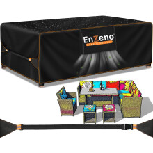 Enzeno Garden Furniture Covers Waterproof for Outdoor 200X180X90cm, patio Rattan Set Cover outside, Heavy Duty 420D Oxford Fabric Garden Square Table