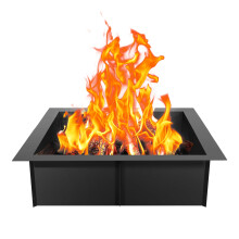 VEVOR Fire Pit Ring, 42x42 in Outer/36x36 in Inner Diameter, 10inch Height Square Fire Pit Insert, Heavy Duty Carbon Steel Liner DIY Campfire Ring